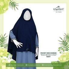 Gamis Item Pakaian Muslim Anak Niqab 12 Tahun