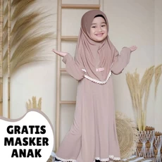 Gamis Anak Ori Naura Terbaru Dress Muslim Cadar Anak Tanggung