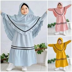 Gamis Anak Putih Murah Niqab Terbaru