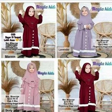 Baju Gamis Anak Perempuan Niqab 5 Tahun