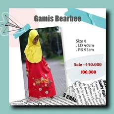 Gamis Anak Cherry Modern Dropship