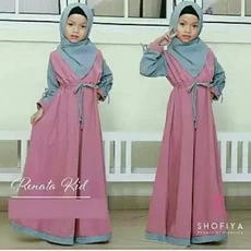 Gamis Couple Ibu Anak Polos Reseller