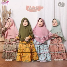 Gamis Daisy Pakaian Muslim Anak Niqab 13 Tahun