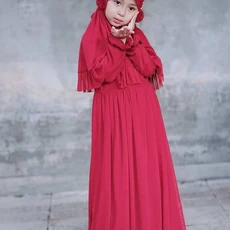 Gamis Muslim Anak Perempuan Pakaian Muslim Anak Perempuan Syari Tanggung