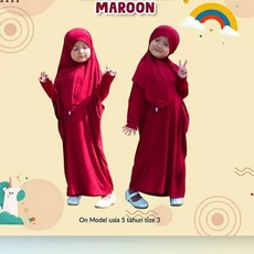 Gamis Anak Katun Niqab 13 Tahun