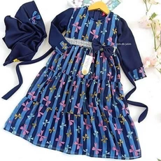 Gamis Anak Wollycrepe Premium Lebaran Tanggung