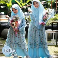 Gamis Hitam Anak Perempuan Niqab 7 Tahun