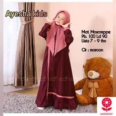 Gamis Katun Anak Perempuan Lebaran Anak Tanggung