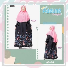 Gamis Anak Ceruty Renda Susun One Set Grosir