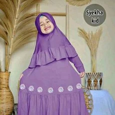 Gamis Katun Anak Perempuan TPA 7 Tahun