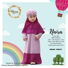 Gamis Anak Naura Polos 5 Tahun