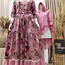 Gamis Anak Warna Ungu Niqab Reseller