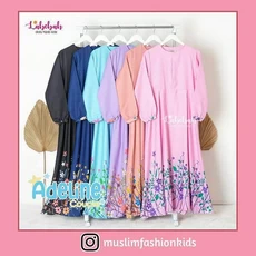 Gamis Anak Perempuan Bahan Katun Ngaji Tanggung