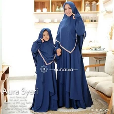 Gamis Anak Perempuan Bahan Katun Niqab 5 Tahun