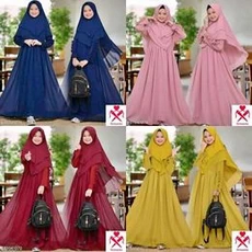 Gamis Hitam Anak Perempuan Syari 11 Tahun