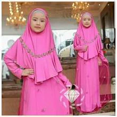 Model Gamis Anak Bahan Baloteli SMP 8 Tahun