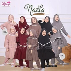 Gamis Anak Jersey Premium Pakaian Muslim Anak Perempuan Abaya Grosir