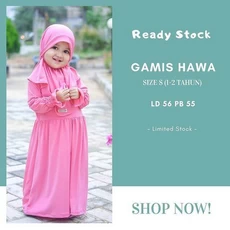 Gamis Anak Syari Muslimah SetCel Gratis Ongkir