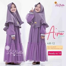 Gamis Anak Polos Kombinasi SetCel 9 Tahun