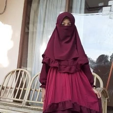 Gamis Anak Kombinasi Polos Seragam 13 Tahun