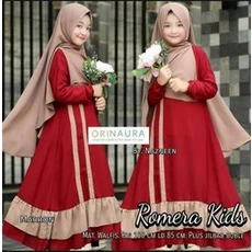 Gamis Anak Bahan Moscrepe Niqab Dropship