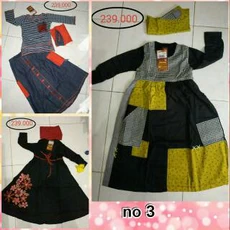 Gamis Couple Ibu Dan Anak Modern Niqab 7 Tahun