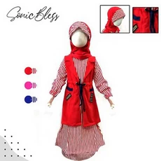 Gamis Anak Bahan Rayon SetCel Terbaru 2023