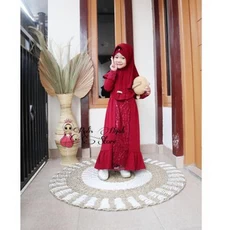 Gamis Anak Bahan Moscrepe TPA 9 Tahun