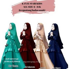 Gamis Polos Anak Syari 7 Tahun