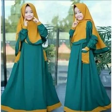 Baju Gamis Couple Anak Dan Ibu branded Tanggung