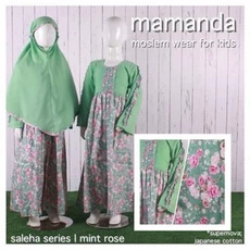 Gamis Anak Katun Madina SetCel Dropship