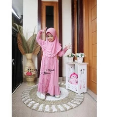 Gamis Anak Katun Polos Cadar Reseller