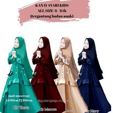 Gamis Anak Motif Seragam 12 Tahun