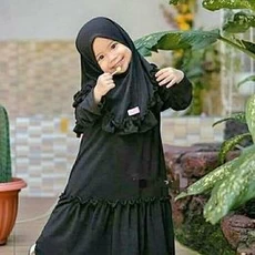 Gamis Anak Katun Polos Seragam 12 Tahun