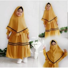 Gamis Anak Bahan Wolfis Ngaji 6 Tahun