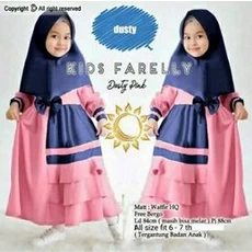 Gamis Anak Kombinasi Kotak Cadar Reseller