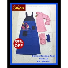 Gamis Anak Warna Navy branded 12 Tahun