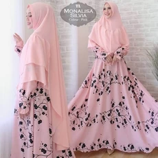 Gamis Maroon Niqab Terbaru