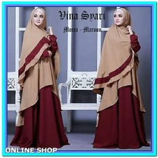 Gamis Ungu Kombinasi Murah Terbaru