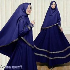 Jubah Muslimah Syari Polos Grosir