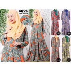 Gamis Biru Muda Cadar Ecer