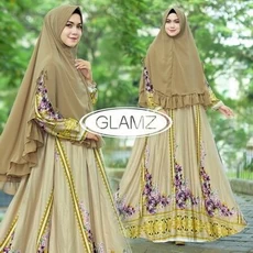 Gamis Ungu Kombinasi Murah Terbaru