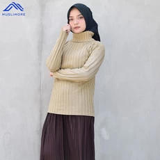 Gamis Hitam Putih Untuk Kerja Syari Terbaru