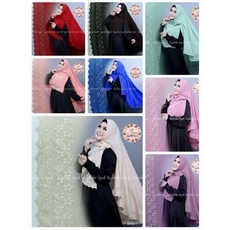 Gamis Navy Cadar Tanggung