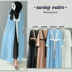 Gamis Kombinasi Niqab Reseller