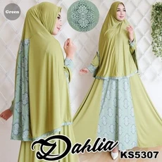 Gamis Katun Jepang Kombinasi Polos Polos Dropship