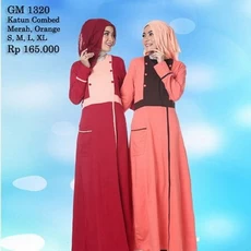 Gamis Polos Jumbo Niqab Terbaru