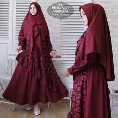 Gamis Bahan Katun Rayon Lebaran Dropship