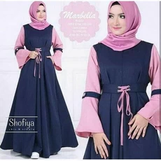 Gamis Satin Silk Syari Dropship