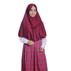 Kerudung Anak Warna Putih Jumbo Usia Remaja